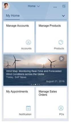 SAP Fiori Mobile Screenshot